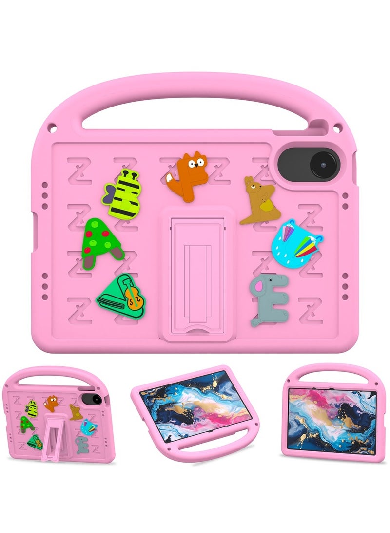 Kids Case For Xiaomi Redmi Pad 2 11 Inch Released 2025, EVA Foam Lightweight Shockproof Duarable Tablet Cover with Handle Stand Case For Children Firendly (Pink) - Image 1