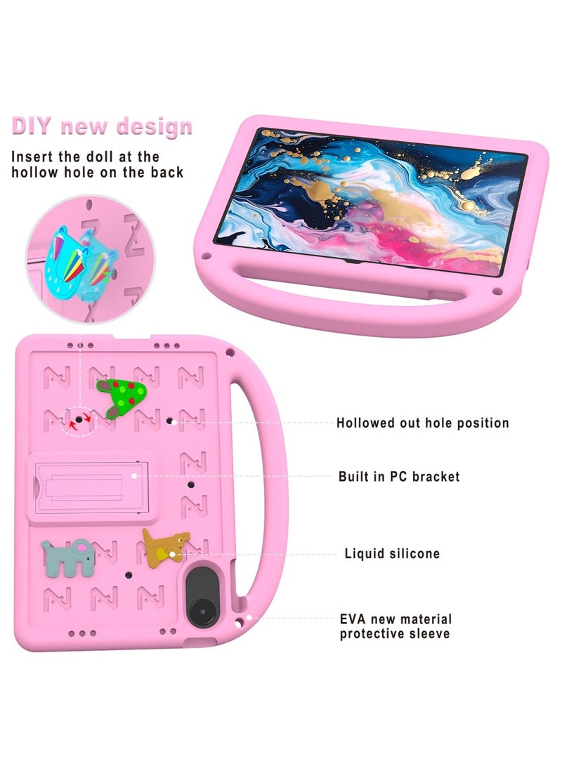 Kids Case For Xiaomi Redmi Pad 2 11 Inch Released 2025, EVA Foam Lightweight Shockproof Duarable Tablet Cover with Handle Stand Case For Children Firendly (Pink) - Image 2