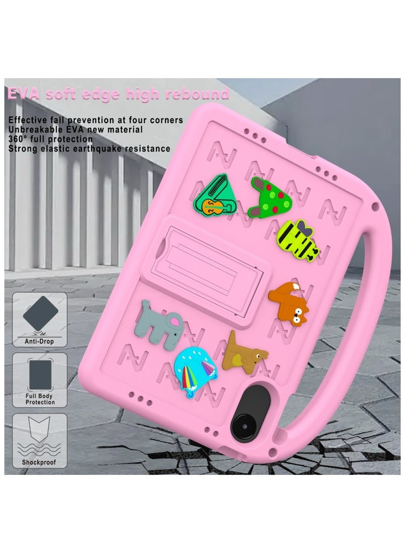 Kids Case For Xiaomi Redmi Pad 2 11 Inch Released 2025, EVA Foam Lightweight Shockproof Duarable Tablet Cover with Handle Stand Case For Children Firendly (Pink) - Image 5