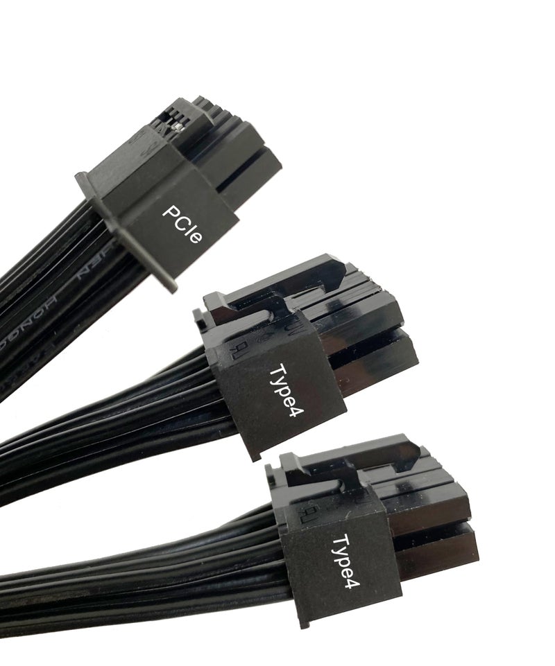 Thsion 12VHPWR PSU Cable, 600W PCIe 5.0 Dual 8-Pin PCIe to 12V-2x6 Connector for Corsair Type-4 PSUs, 16AWG Tinned Copper GPU Power Cable, Fit RTX 5070 5080 5090 RX 7900 9070 - Black - Image 2