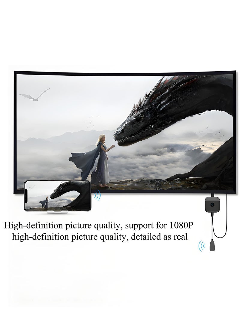 McDou Wireless HDMI Display Dongle Adapter, 4K HDMI Streaming TV Screen Mirroring Adapter with 2.4G 5G WiFi Dual Band Stable Connectivity, TV Display Dongle Adapter for Android, for iOS, for Windows, for OS - Image 2