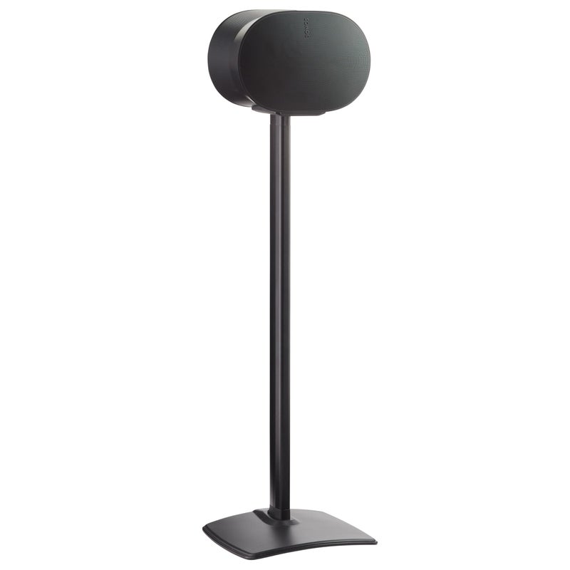 Sanus Speaker Stand for Sonos Era 300 Fixed Sonos Speaker Stand wEasy 3 Step Assembly Includes All Hardware Carpet Spikes Rubber Feet Black Single Stand