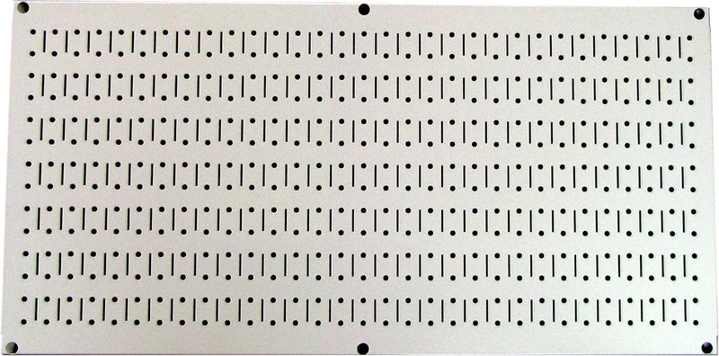 Wall Control Pegboard 16in x 32in Horizontal Beige Metal Pegboard Tool Board Panel - Image 1