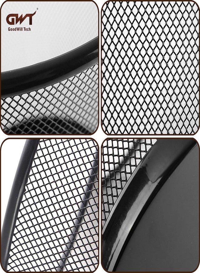 GoodWill Tech Open-Top Cylindrical Metal Mesh Recycling Dustbins- Waste Basket for Home/Office/Coffee Shop/Hotel Non-Toxic - Black (Set of 10, Large (19L)) - Image 3