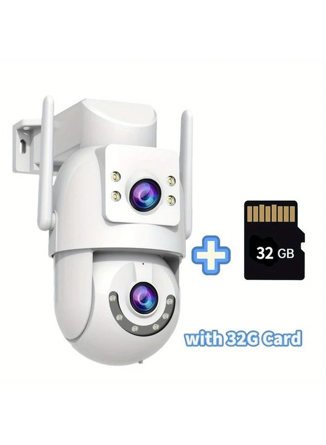 2025 Dual Lens Outdoor Security Camera 360 Tracking Color Night Vision W3 6 32G - Image 1