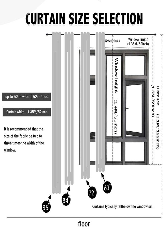 indistar Star Cutout Kids Window Blackout Curtains for Girl Bedroom Window Room Darkening Curtains & Drapes Baby Nursery Curtains (2 Panel,52Wx63L inch,Black) - Image 2