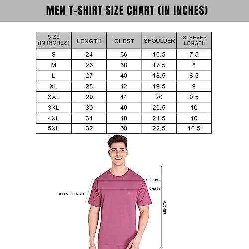 CHKOKKO Men Cotton T Shirt Half Sleeves Crew Neck Casual Summer Wear for Men | Terry Cotton Soft Fabric Solid Color Breathable Tshirt SkyBlue L - Image 2
