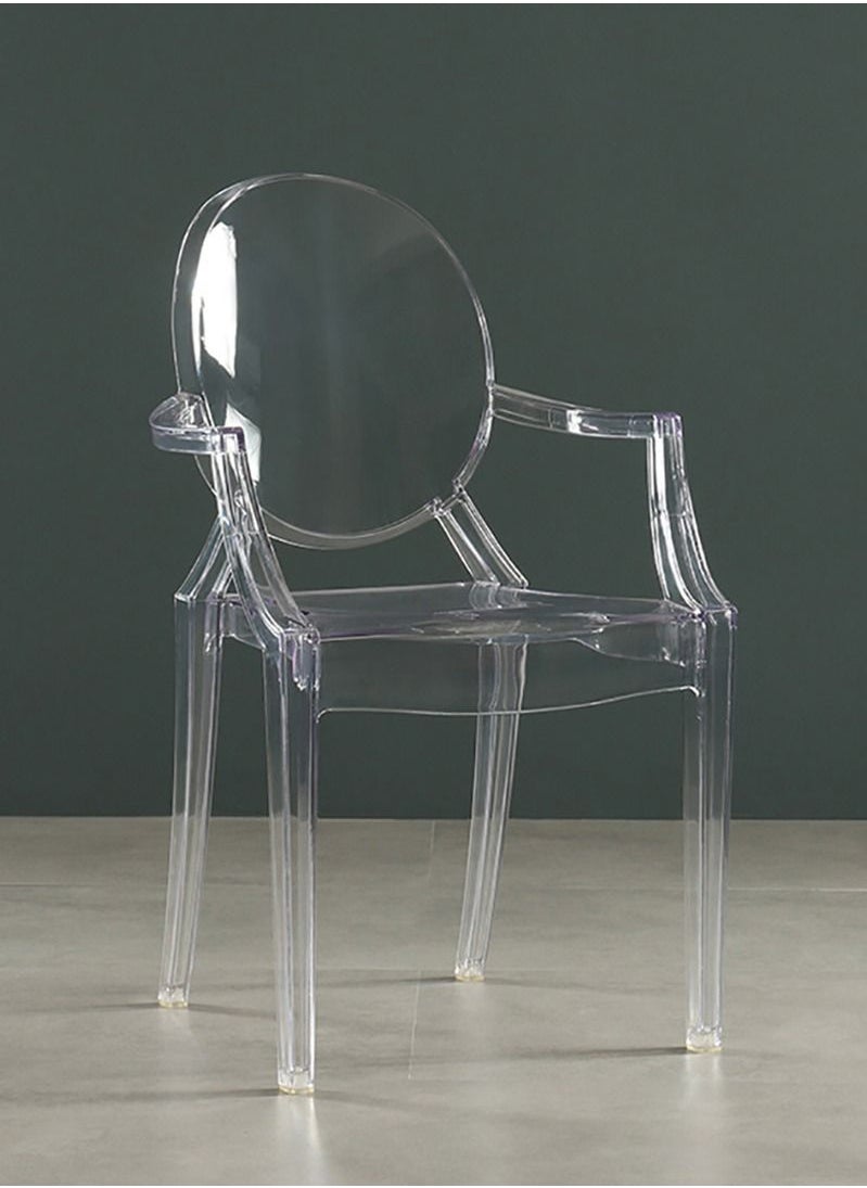 MAPLE HOME DECORATION - Maple Home Acrylic Modern Dining Armchair Polycarbonate Transparent Indoor Outdoor Office Restaurant Chairs - Image 1