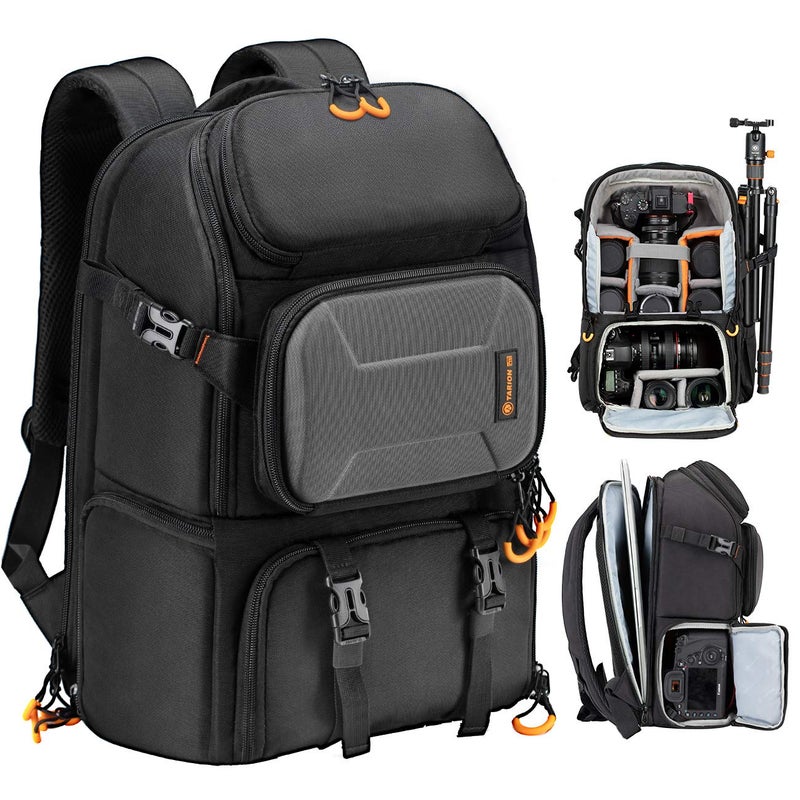 TARION Pro Camera Backpack Large Camera Bag with Laptop Compartment Tripod Holder Waterproof Raincover Outdoor Photography Hiking Travel Professional DSLR Backpack for Men Women Side Access - Image 1