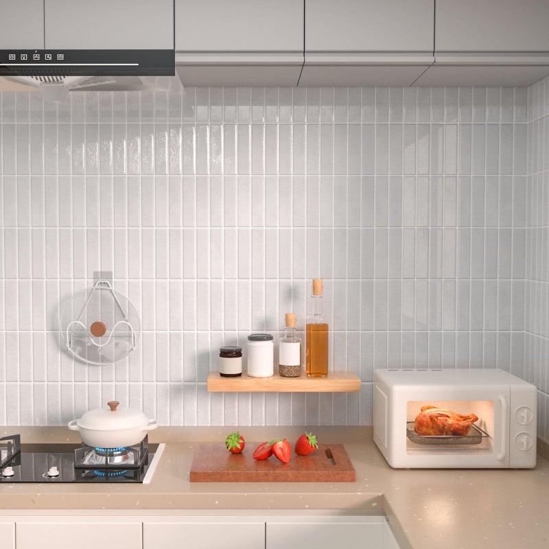 Umedol Peel and Stick Backsplash 10-Sheets of 11.42'' x 9'' Self-Adhesive Peel and Stick 3D Wall Tile for Kitchen, Bathroom - Image 4