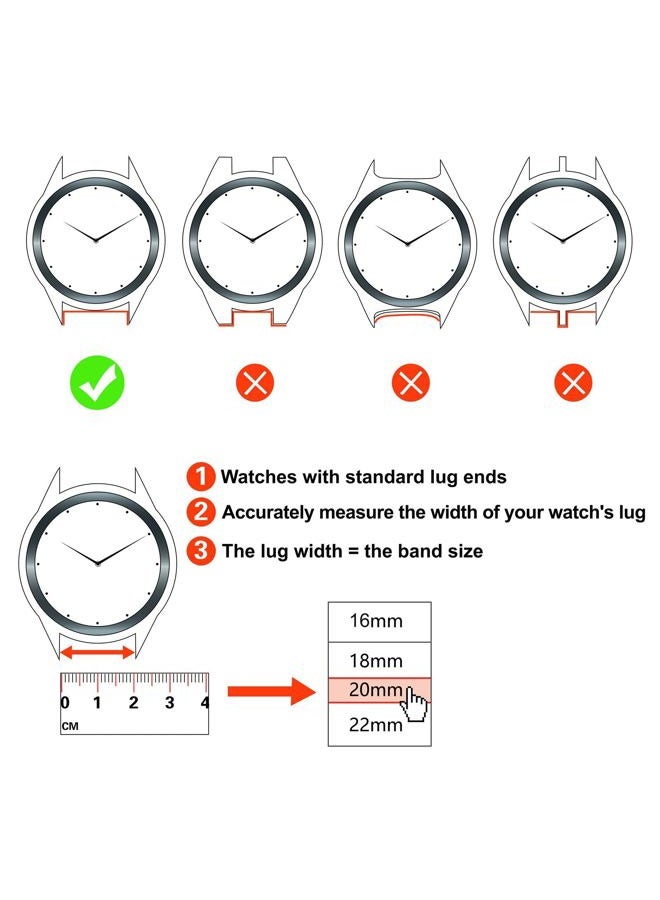 ANNEFIT حزام ساعة نايلون 20 مم، حزام ساعة عسكري مقاوم للماء قطعة واحدة مع مشبك أسود ثقيل (بني) - Image 5