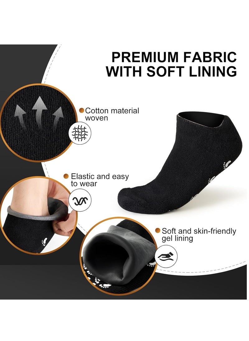 MoyRetty - Moisturizing Silicone Socks for Men - Large Size, Black, Ultimate Aloe-Infused Gel for Home Use - Say Goodbye to Dry Cracked Feet MoyRetty - Image 1