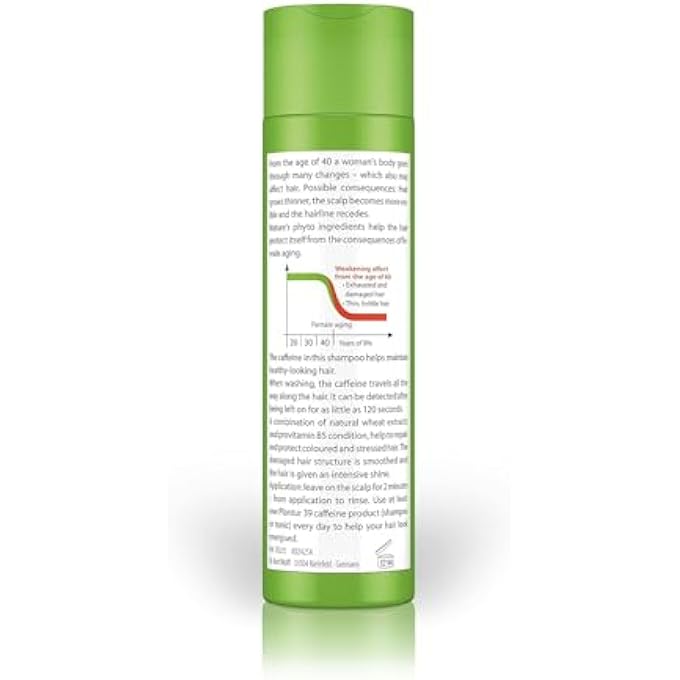 Plantur 39 PHYTO-CAFFEINE SHAMPOO FOR COLORED, STRESSED HAIR, 8.45 FL OZ - Image 2