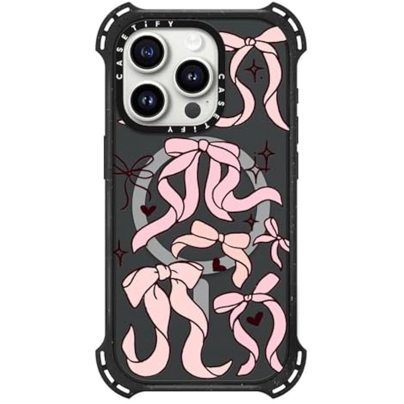 Casetify Bounce iPhone 15 Pro Case 【6X Military Grade Drop Tested / 21.3ft Drop Protection/Compatible with Magsafe】 - Bow Collage - Triple Black - Image 3