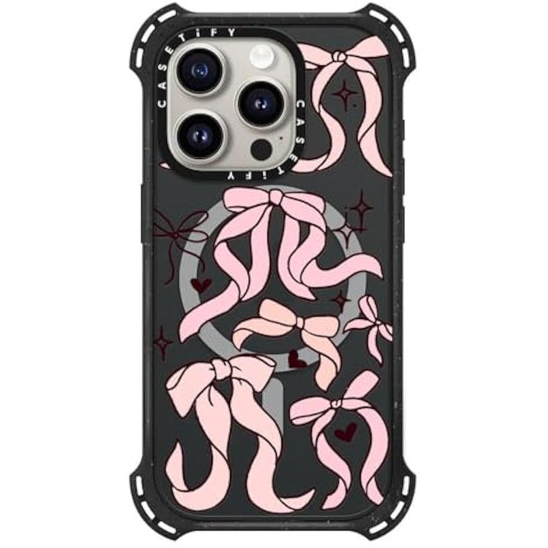 Casetify Bounce iPhone 15 Pro Case 【6X Military Grade Drop Tested / 21.3ft Drop Protection/Compatible with Magsafe】 - Bow Collage - Triple Black - Image 1