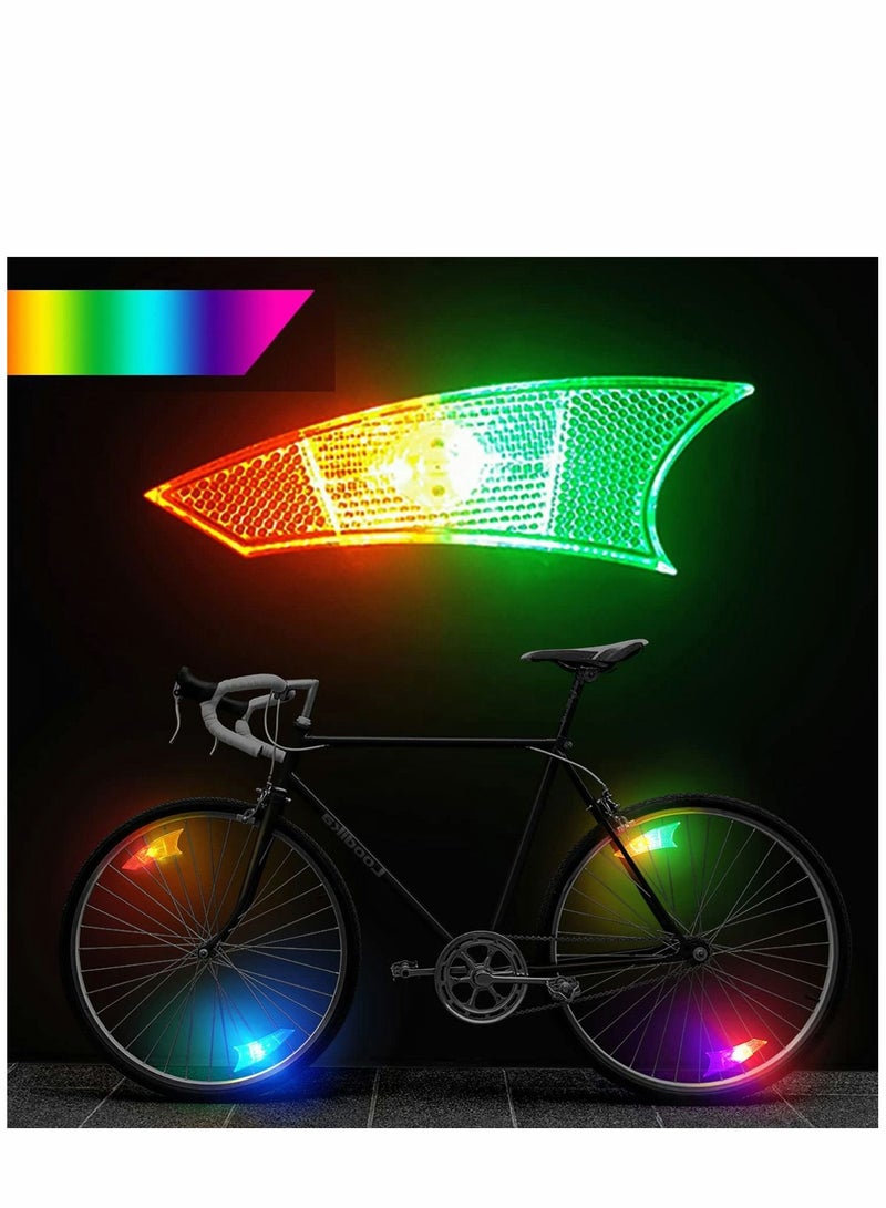 Y&D LED Bike Wheel Lights 4 Pack Spoke for Wheels Tires Waterproof Bicycle Refraction Reflective Best Fun Outdoor Cycling Equipment Kids Adult Teens  - Image 1