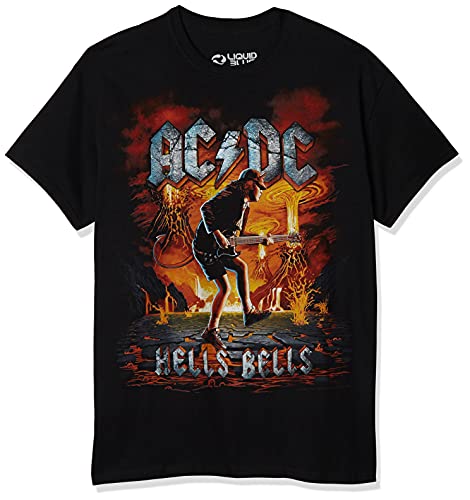 Liquid Blue unisex adult Ac/Dc Rock Eruption Short Sleeve T-shirt T Shirt, Black, X-Large US - Image 5