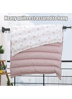 Arabest Retractable Clothes Drying Rack-3 Fold White Laundry Drying Rack,Wall Mounted Clothes Hanger,Space Saver,Foldable Durable,for Balcony,Laundry,Bathroom,Patio.  - Image 5