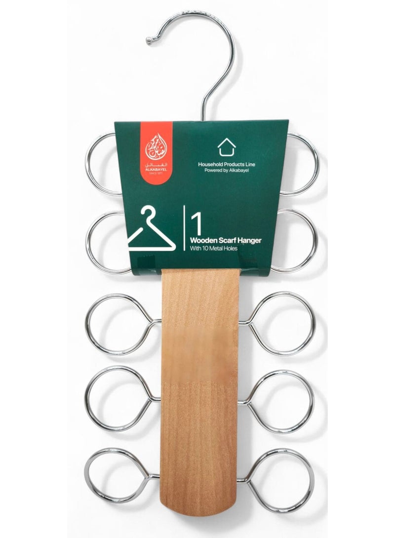 AKDC Al Kabayel Wooden Scarf Hanger 10 Holders - Image 1