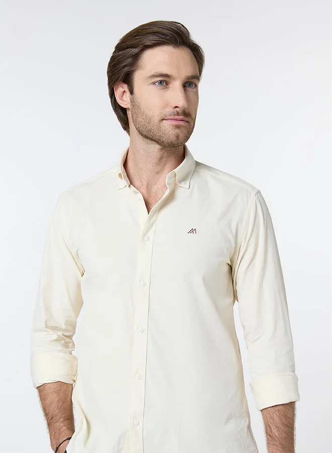 تكلف The Neutral Corduroy Beige Shirt with Classic Softness