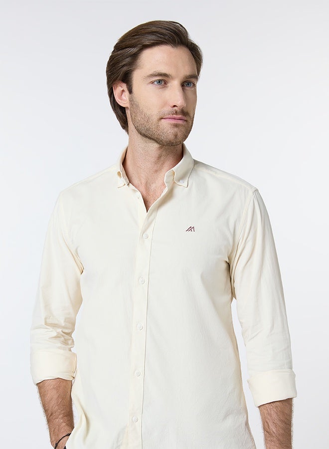 Mannerism The Neutral Corduroy Beige Shirt with Classic Softness - Image 2
