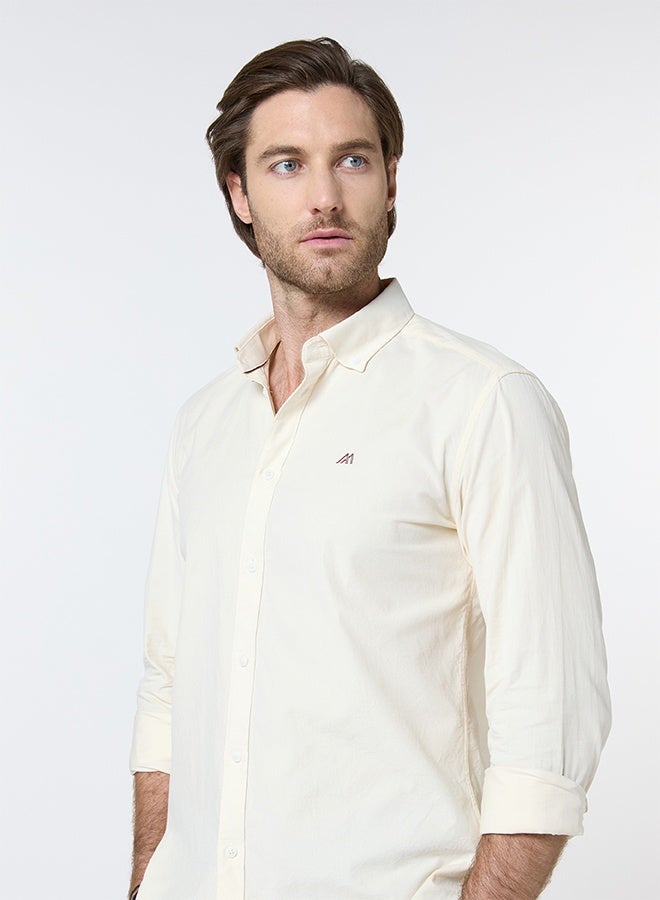 Mannerism The Neutral Corduroy Beige Shirt with Classic Softness - Image 3