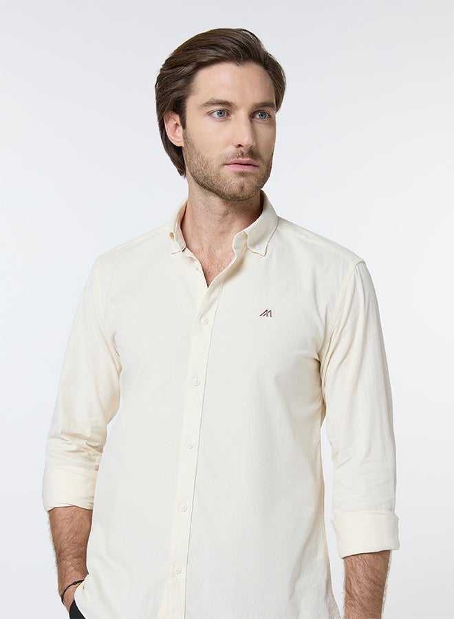 Mannerism The Neutral Corduroy Beige Shirt with Classic Softness - Image 1