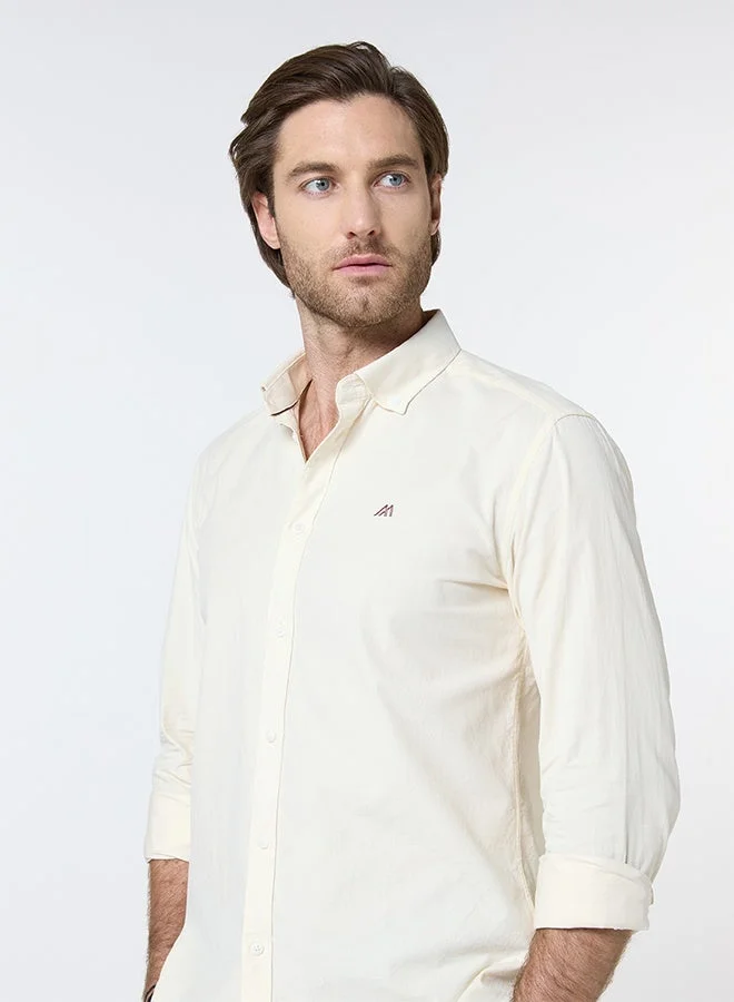MANNERISM  The Neutral Corduroy Beige Shirt with Classic Softness for Men | Best Price UAE