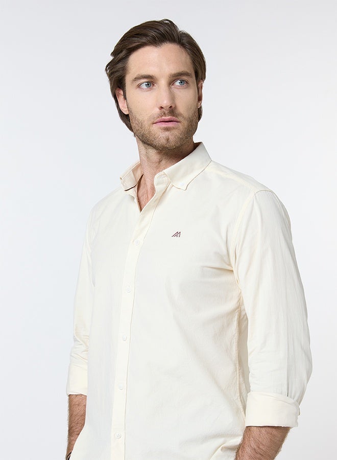 Mannerism The Neutral Corduroy Beige Shirt with Classic Softness - Image 4