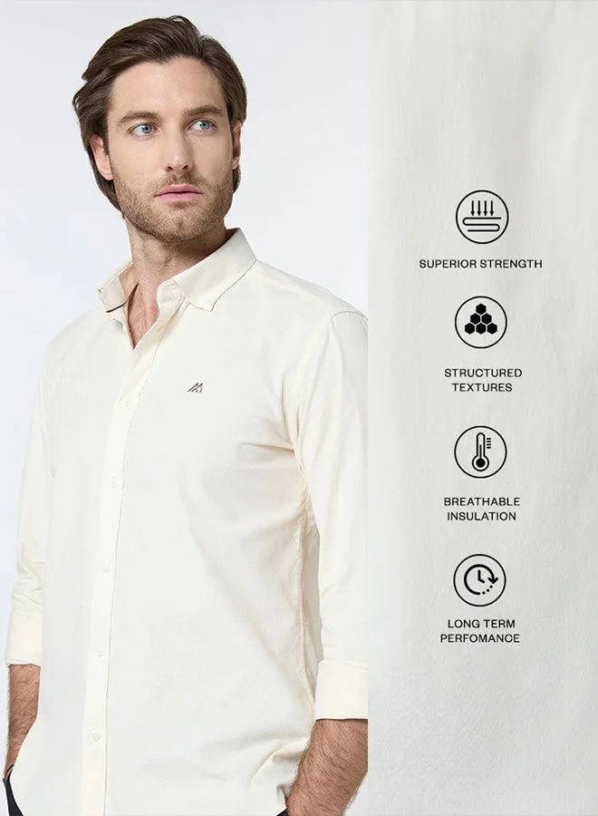 MANNERISM  The Neutral Corduroy Beige Shirt with Classic Softness for Men | Best Price UAE