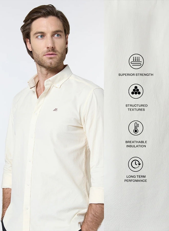 Mannerism The Neutral Corduroy Beige Shirt with Classic Softness - Image 3