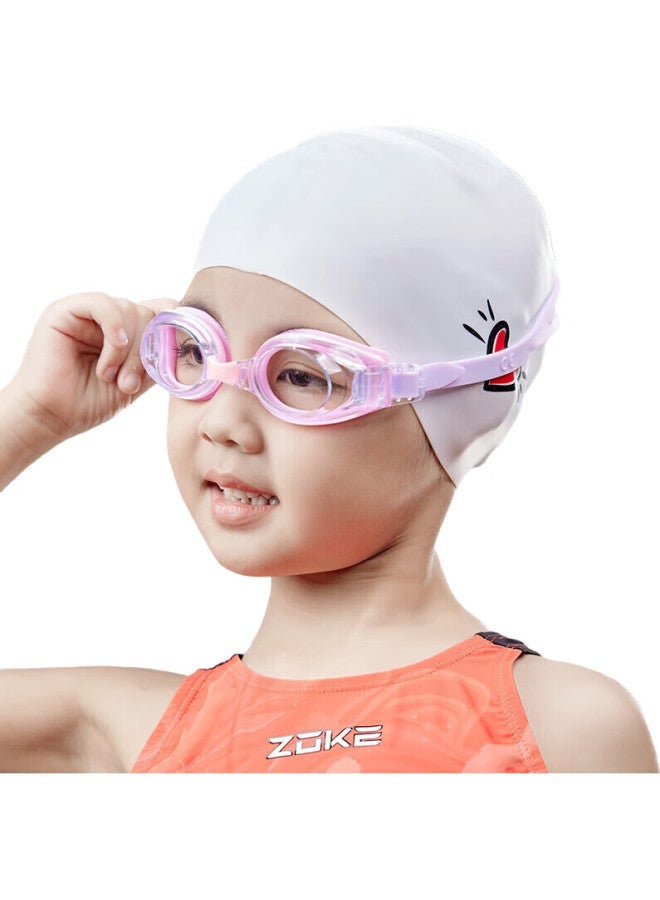 ZOKE Children'S Swimming Goggles, Non-Prescription, High-Definition, Waterproof, Anti-Fog, Youth Universal, Transparent Pink/Light Purple, 623502101-3 - Image 1