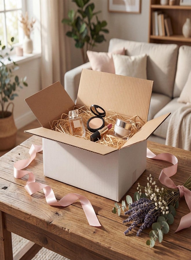 RLAVBL 9x6x4 Inches Shipping Boxes Set of 40,White Small Corrugated Cardboard Box - Image 4