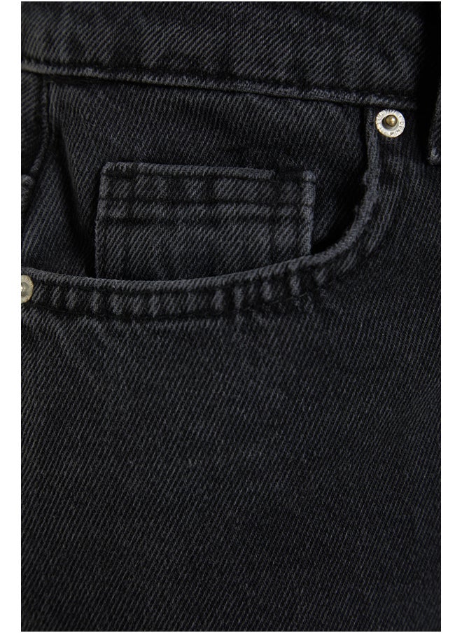 trendyol - Anthracite High Waist Maxi Denim Skirt With a Slit TWOSS23ET00109 - Image 1