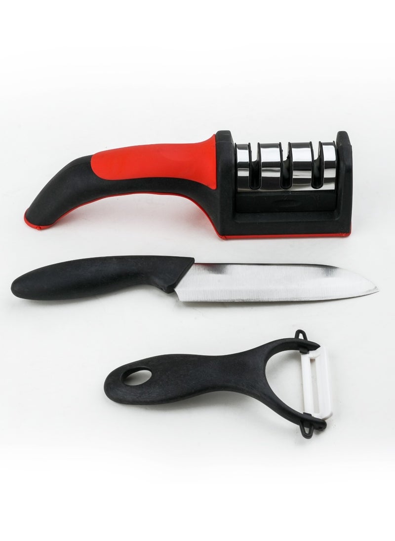 BASURRAH Knife Sharpener With knife and hand cutter  - Image 1
