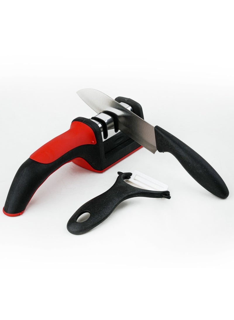 BASURRAH Knife Sharpener With knife and hand cutter  - Image 2