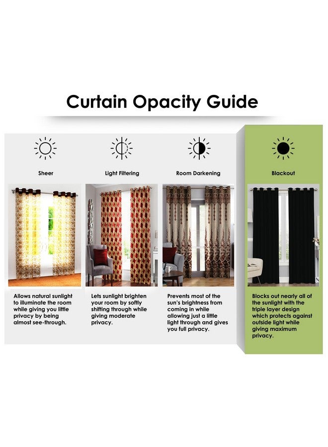 Story@Home Blackout Door Curtains 7 Feet Long Set of 2 Room Darkening Plain Print Opaque Room Darkening Curtain for Living Room, Bedroom, Hall, 116 x 215 cm, Green, 100% Opacity - Image 4