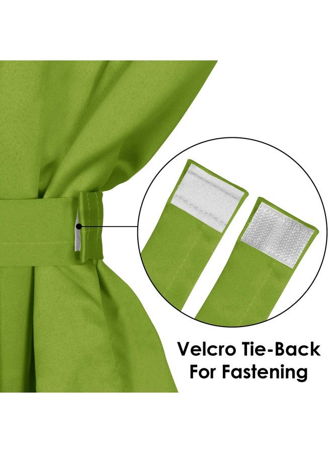 Story@Home Blackout Door Curtains 7 Feet Long Set of 2 Room Darkening Plain Print Opaque Room Darkening Curtain for Living Room, Bedroom, Hall, 116 x 215 cm, Green, 100% Opacity - Image 2