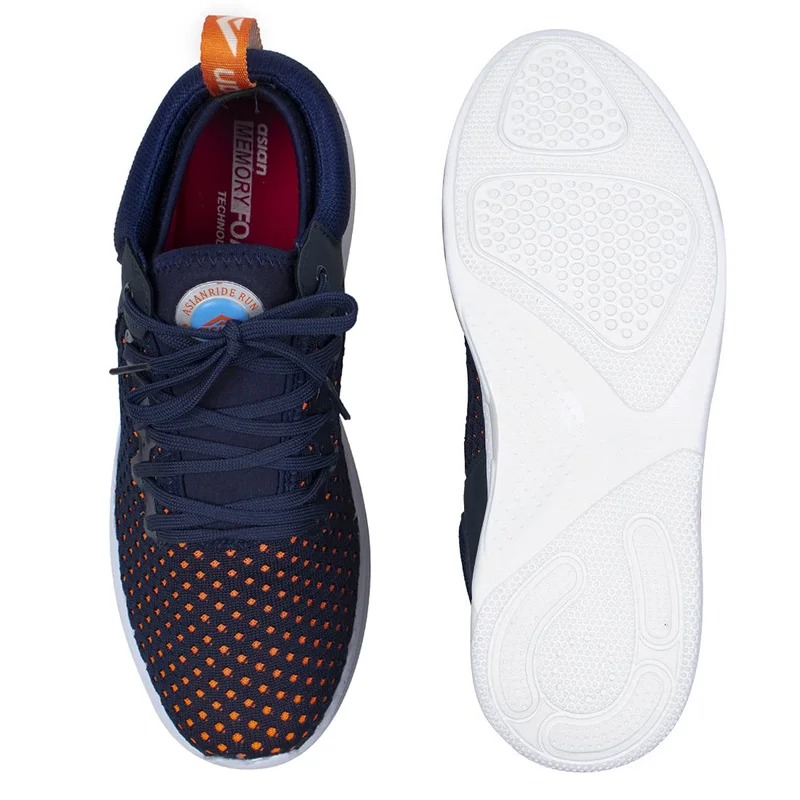 أسيان Men's Running Shoes in Navy and Orange for Men and Boys
