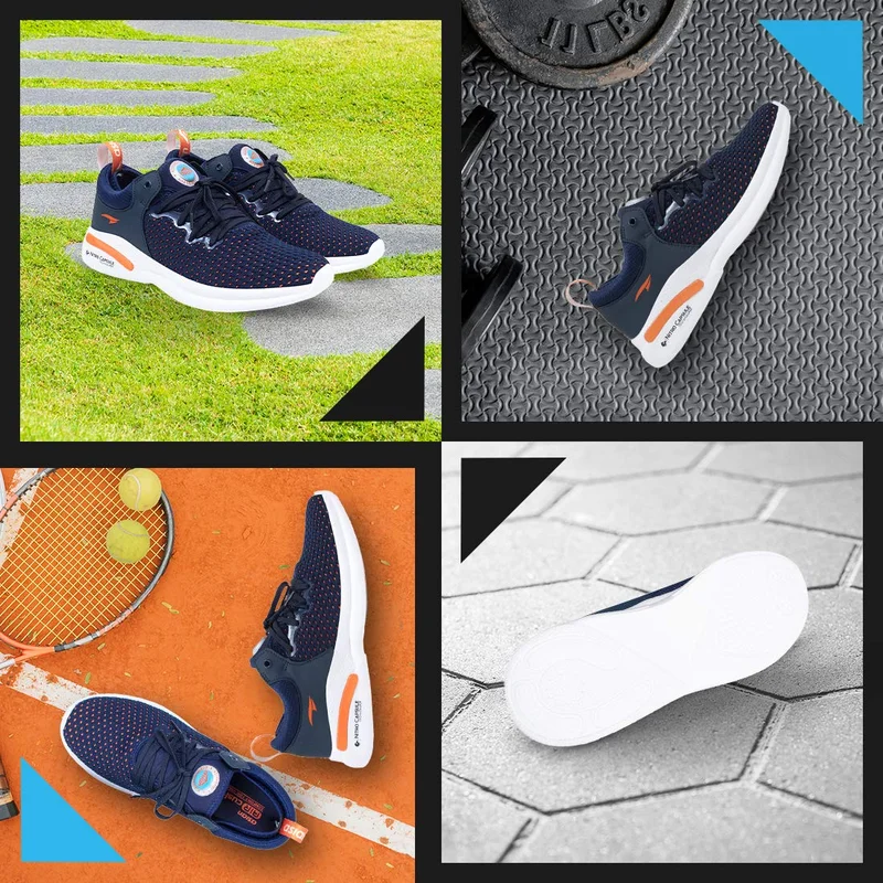 أسيان Men's Running Shoes in Navy and Orange for Men and Boys