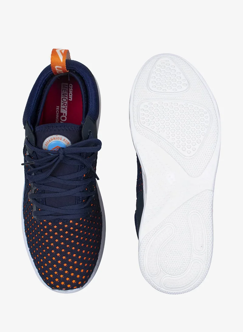 Asian  Men's Running Shoes in Navy and Orange for Men and Boys for Men | Best Price UAE