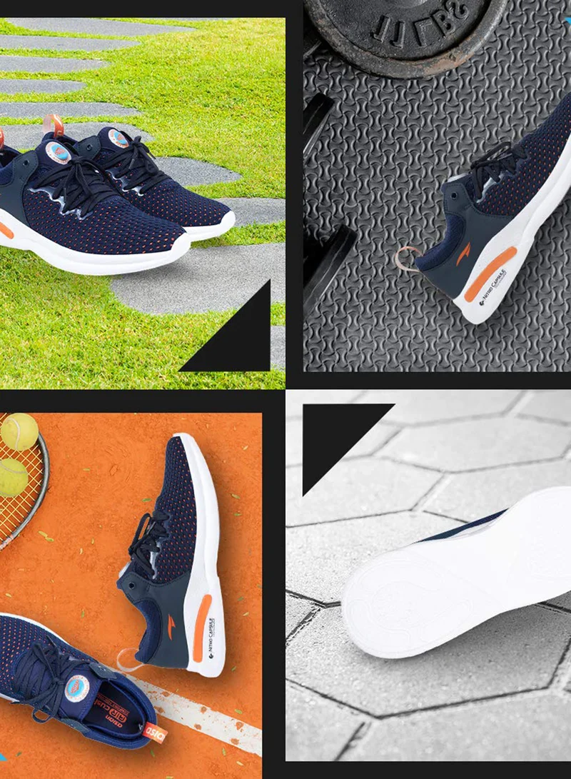 Asian  Men's Running Shoes in Navy and Orange for Men and Boys for Men | Best Price UAE