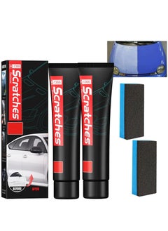 Generic Car Scratch Removal Kit, 2Pcs Car Scratch Repair Kit, Car Paint Scratch Repair Agent, Car Scratch Remover, Grinding Polishing Restorer Paste with Sponge, Erase Car Scratches (60ML)  - Image 1