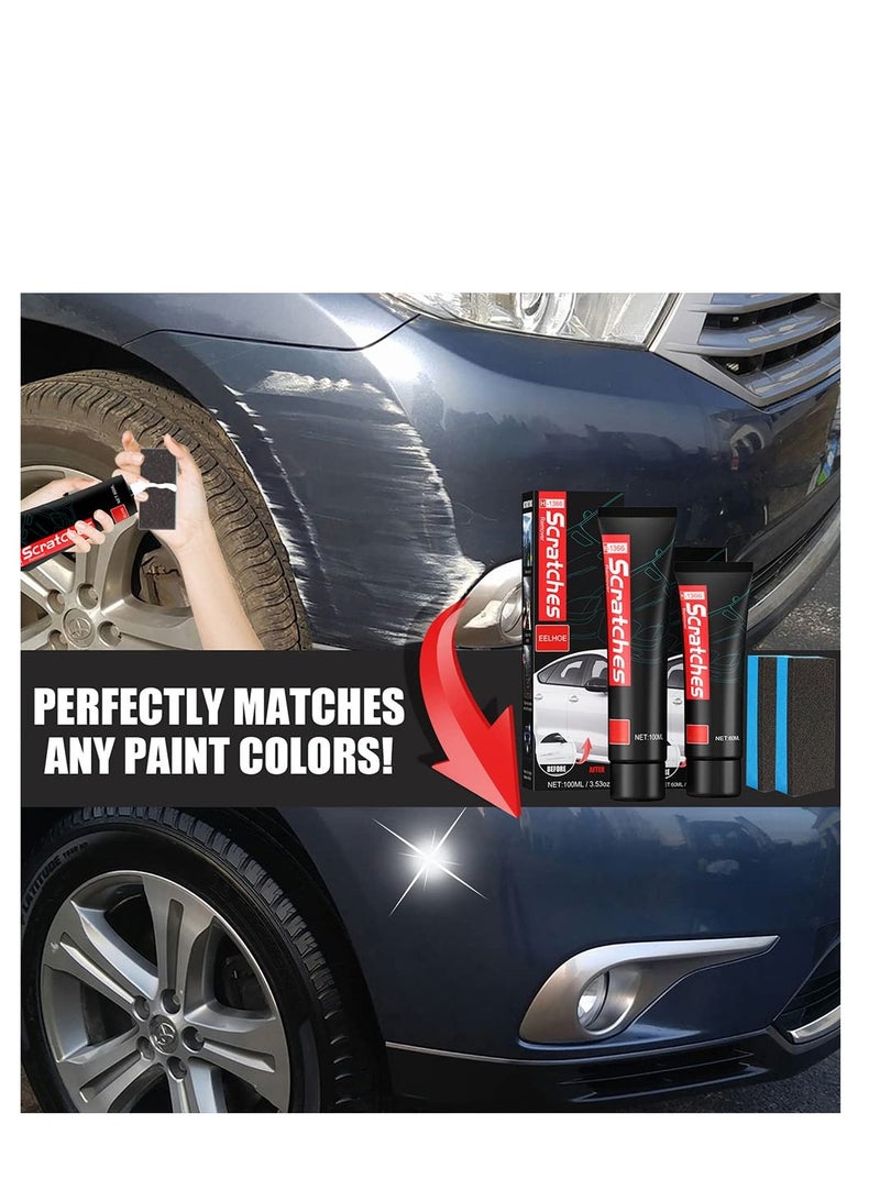 Car Scratch Removal Kit, 2Pcs Car Scratch Repair Kit, Car Paint Scratch Repair Agent, Car Scratch Remover, Grinding Polishing Restorer Paste with Sponge, Erase Car Scratches (60ML) - Image 3