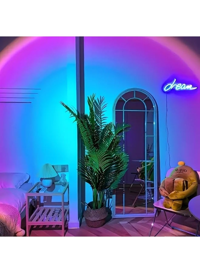 مصباح غروب الشمس العاكس، دوران 360 درجة، ضوء عرض غروب الشمس، مصباح LED ليلي، مصباح أرضي، يعمل بالطاقة عبر USB، مصابيح غروب الشمس لتصوير الحفلات، ديكور غرفة النوم، عيد الميلاد - Image 4