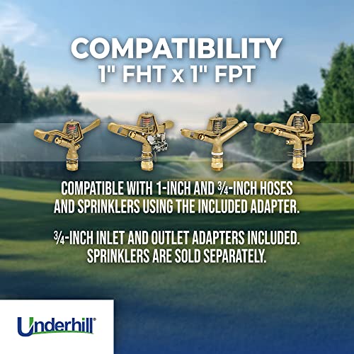 Underhill RollerPro 22-Inch Portable Sprinkler System Base for Brass Impact Sprinkler, Lawn Turf Irrigation System, 1-Inch FHT x 1-Inch FPT, A-RP221 - Image 4