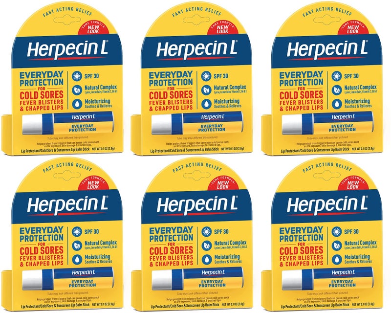 herpecin l Herpecin-L Everyday Protection SPF 30 Lip Balm 0.1 Oz. - Pack of 6 - Image 1