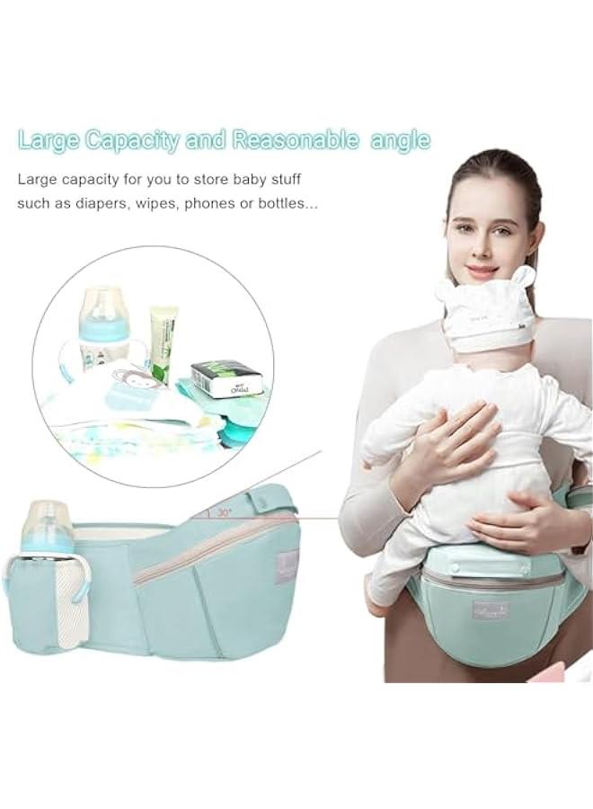 HOOKOR Baby Carrier with Hip Seat, Multi-Functional 9 in 1 Baby Carrier Newborn to Toddler for All Seasons, Baby Backpack Carrier for Toddler (Green) - Image 5
