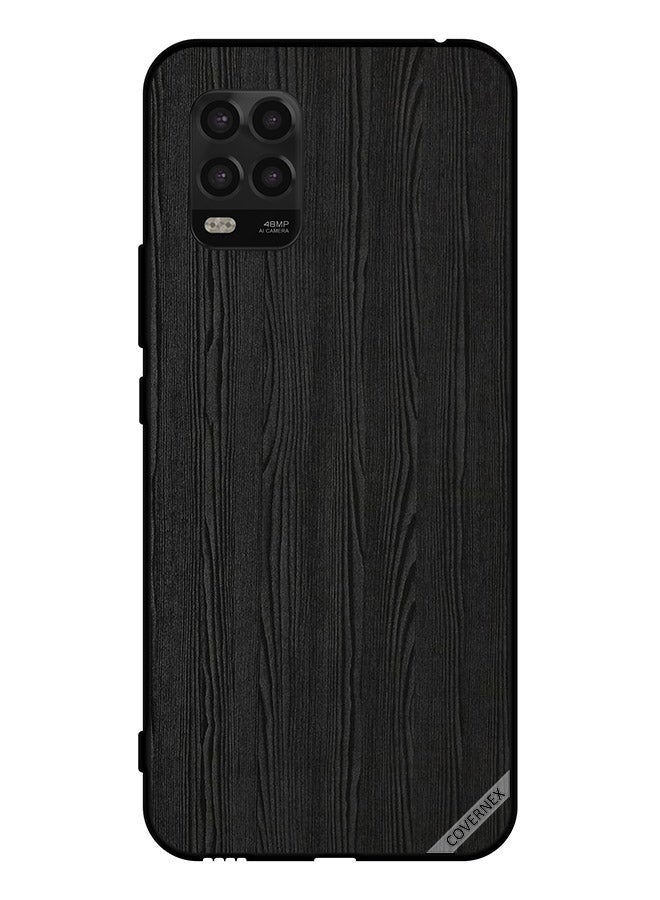 Covernex Protective Case Cover For Xiaomi Mi 10 Lite 5G Black Wooden Pattern - Image 1