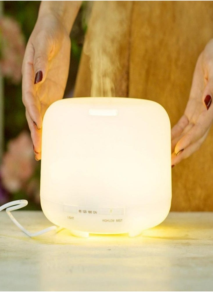 Oasisgalore - Oasisgalore Bluetooth Aroma Oil Diffuser Speaker with Light 500 ML Water Capacity Portable Aromatherapy Quiet Humidifier Time Function for Relaxing Sleeping Reading - Image 1